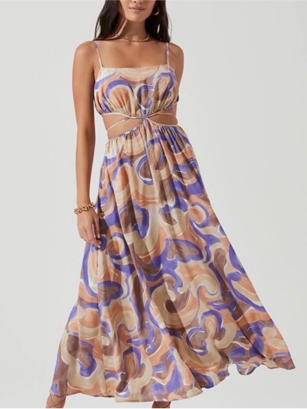 ASTR the Label Sanger Cutout Maxi Dress